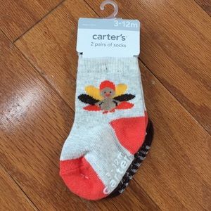 3-12 Month Thanksgiving Turkey Socks for baby!